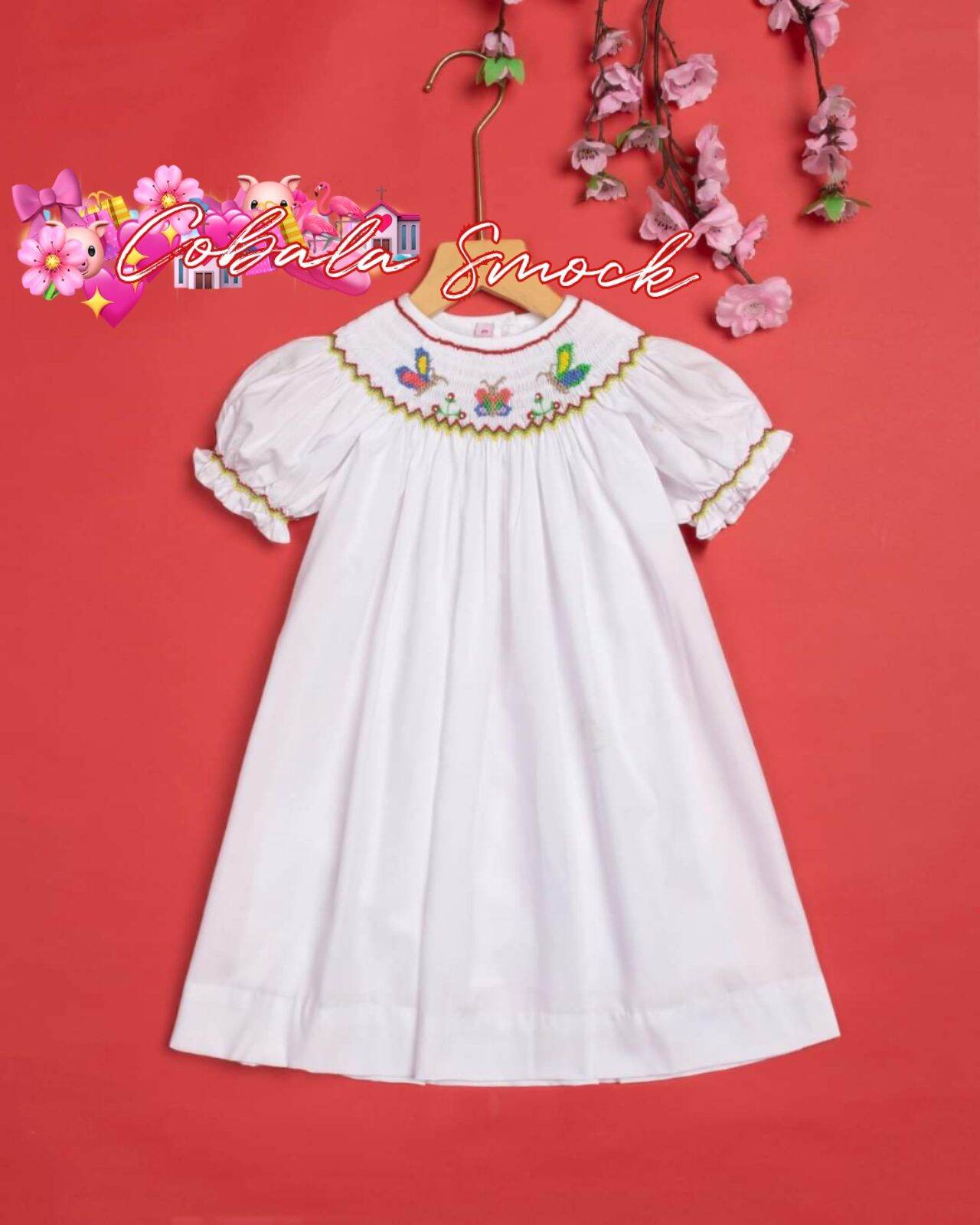 Đầm smock hoạ tiết hoa bướm 🌻🌻🦋🦋