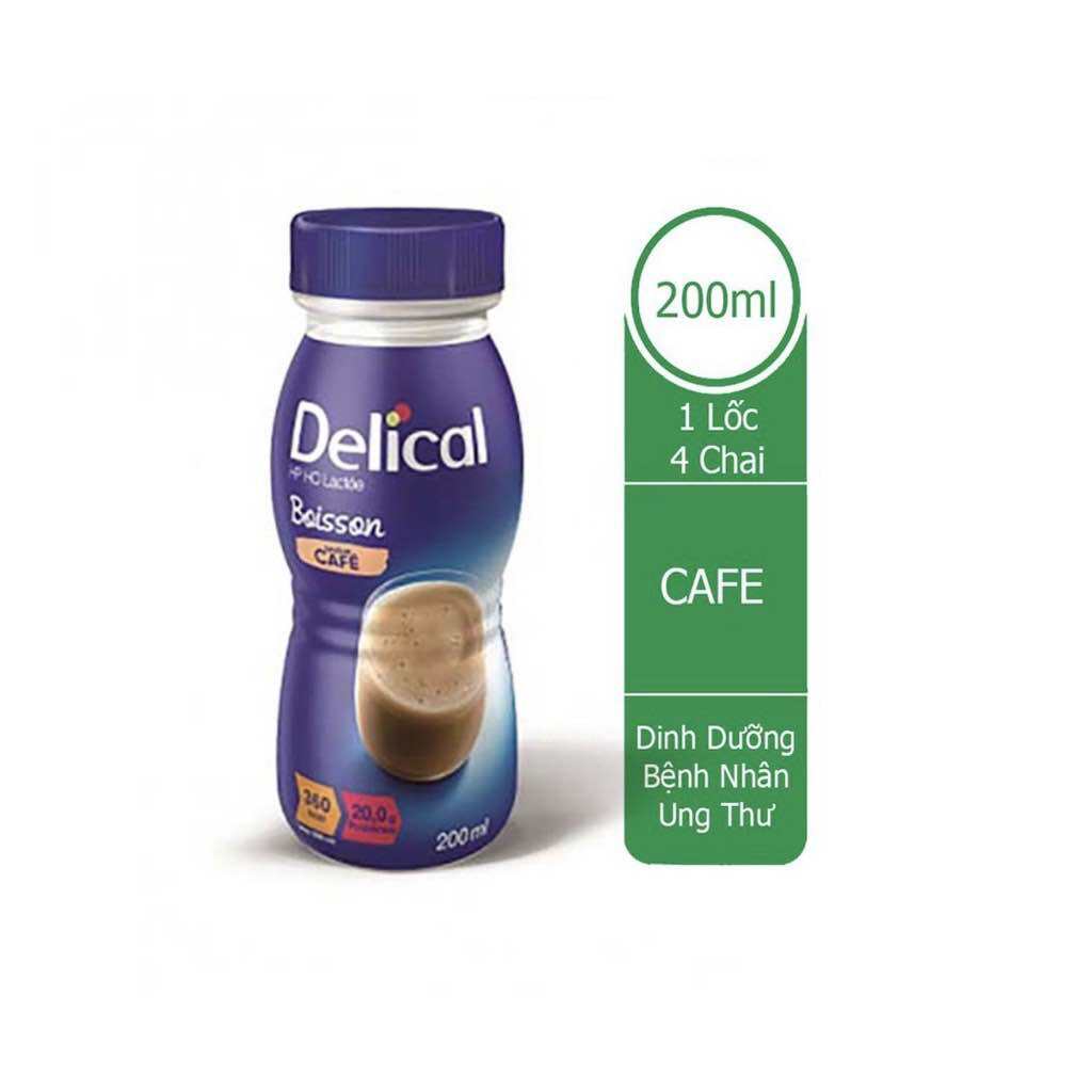 LỐC 4 SỮA DELICAL NẮP XANH CHOCO