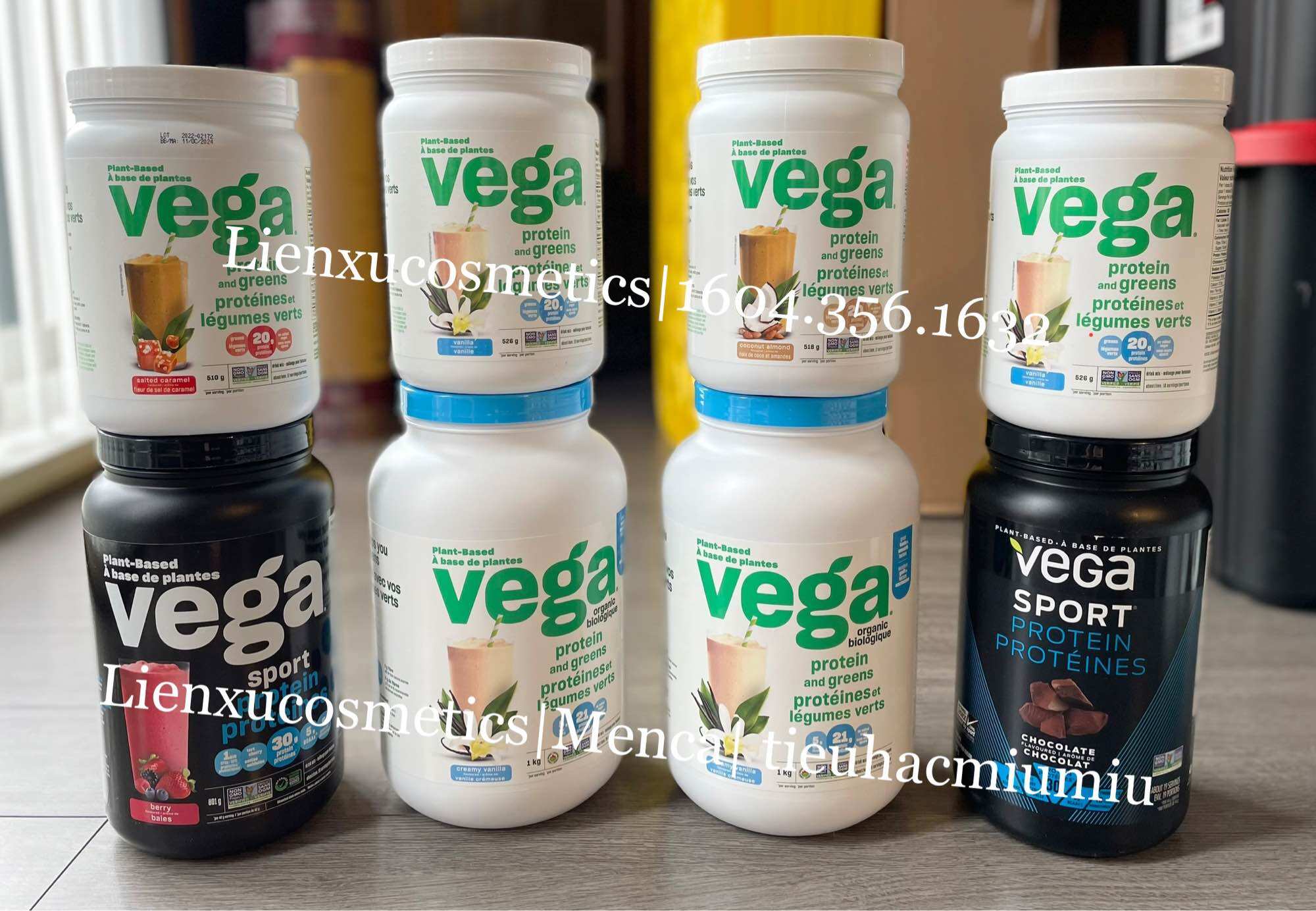 Bột hữu cơ Vega Protein&Green made in Canada; HSD 2026