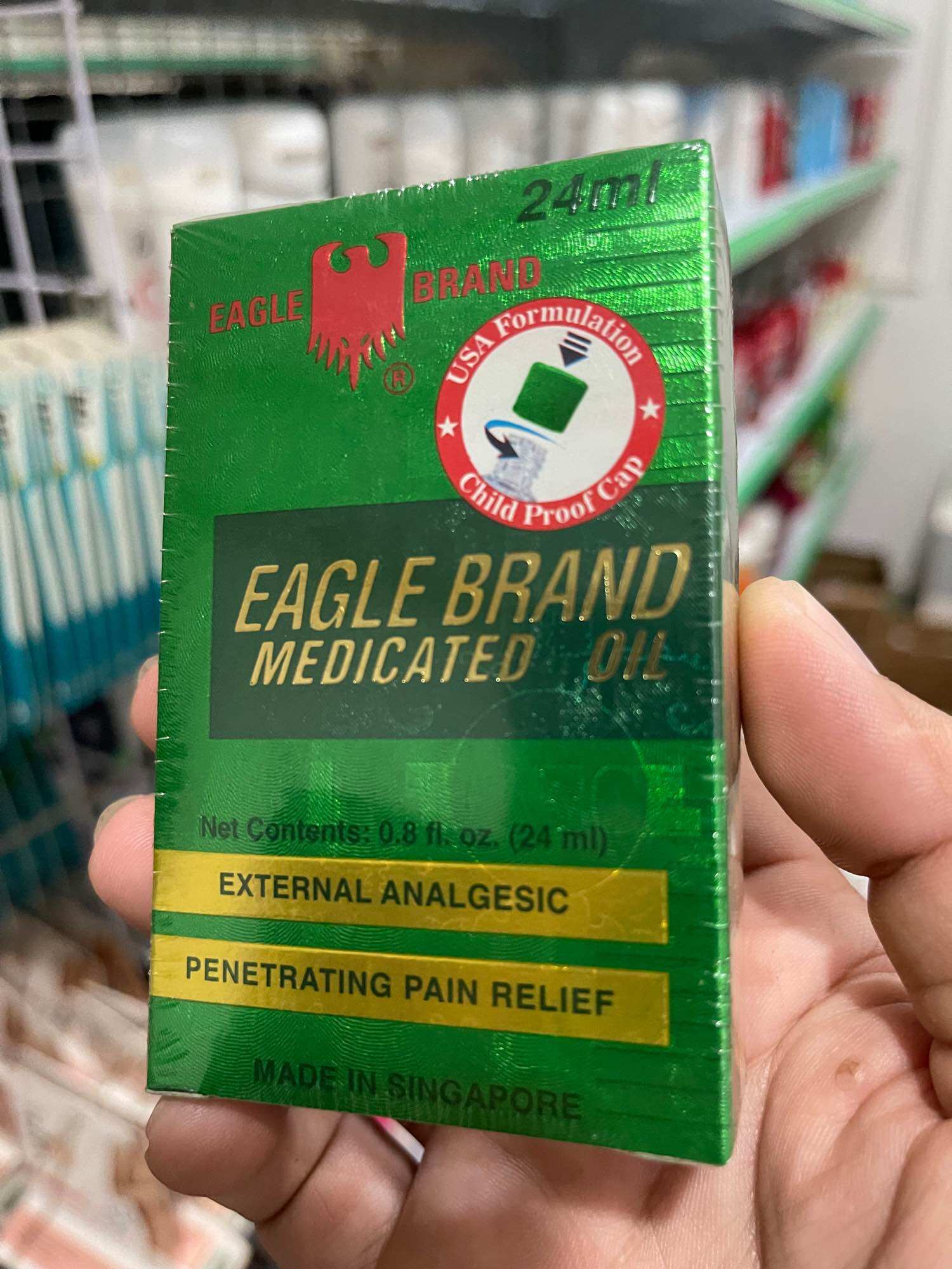 DẦU GIÓ XANH 2 NẮP EAGLE BRAND - Hàng Mỹ bao check