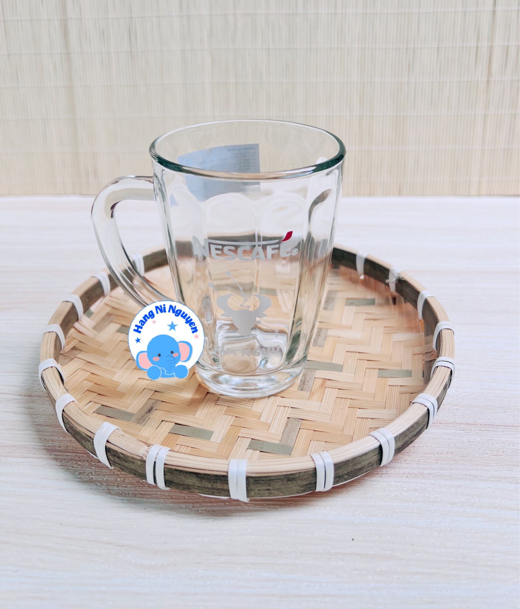Ly thuỷ tinh dày dặn 340ml (HÀNG KM Nescafe)