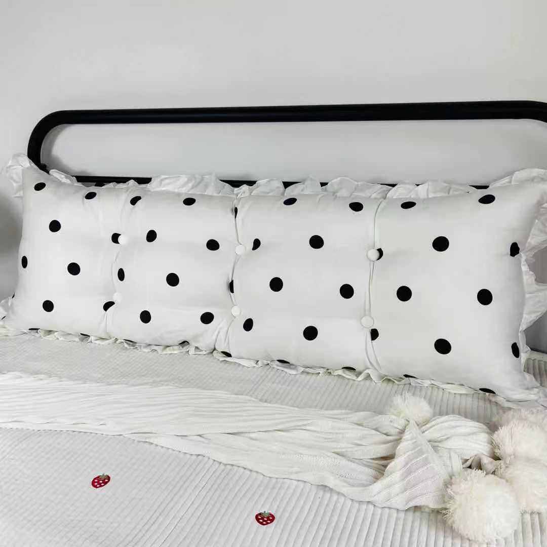 Phong Cách Hàn Quốc Pure Cotton, Vải Bông Gối Dài Mềm Tựa Lưng Công Chúa Kích Thước Đôi Có Thể Tháo 