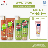 Combo Gội xả Sunsilk Thiên Nhiên Ngăn Gãy Rụng Tóc và Dưỡng Phục Hồi 380ml + 330ml