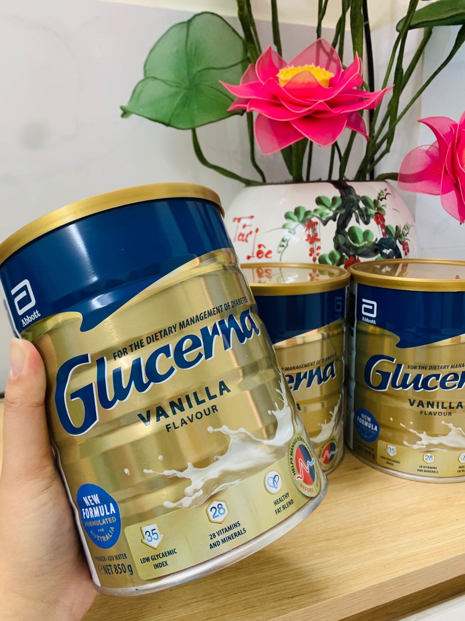 Sữa bột Glucerna Úc ĐL 850gr - Hàng có sẵn cho người tiểu đường