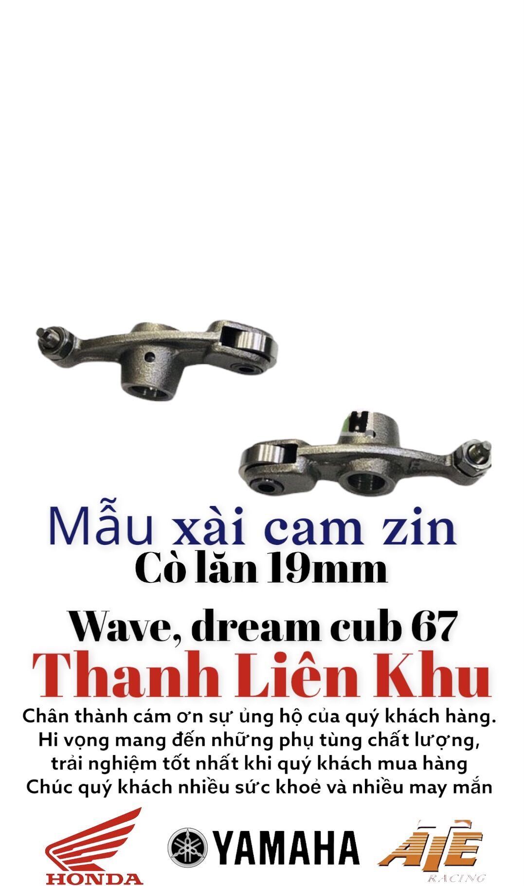 Cò Lăn Wave, Dream, Cub, 67 mẫu cam zin ( 19ly và 20ly)