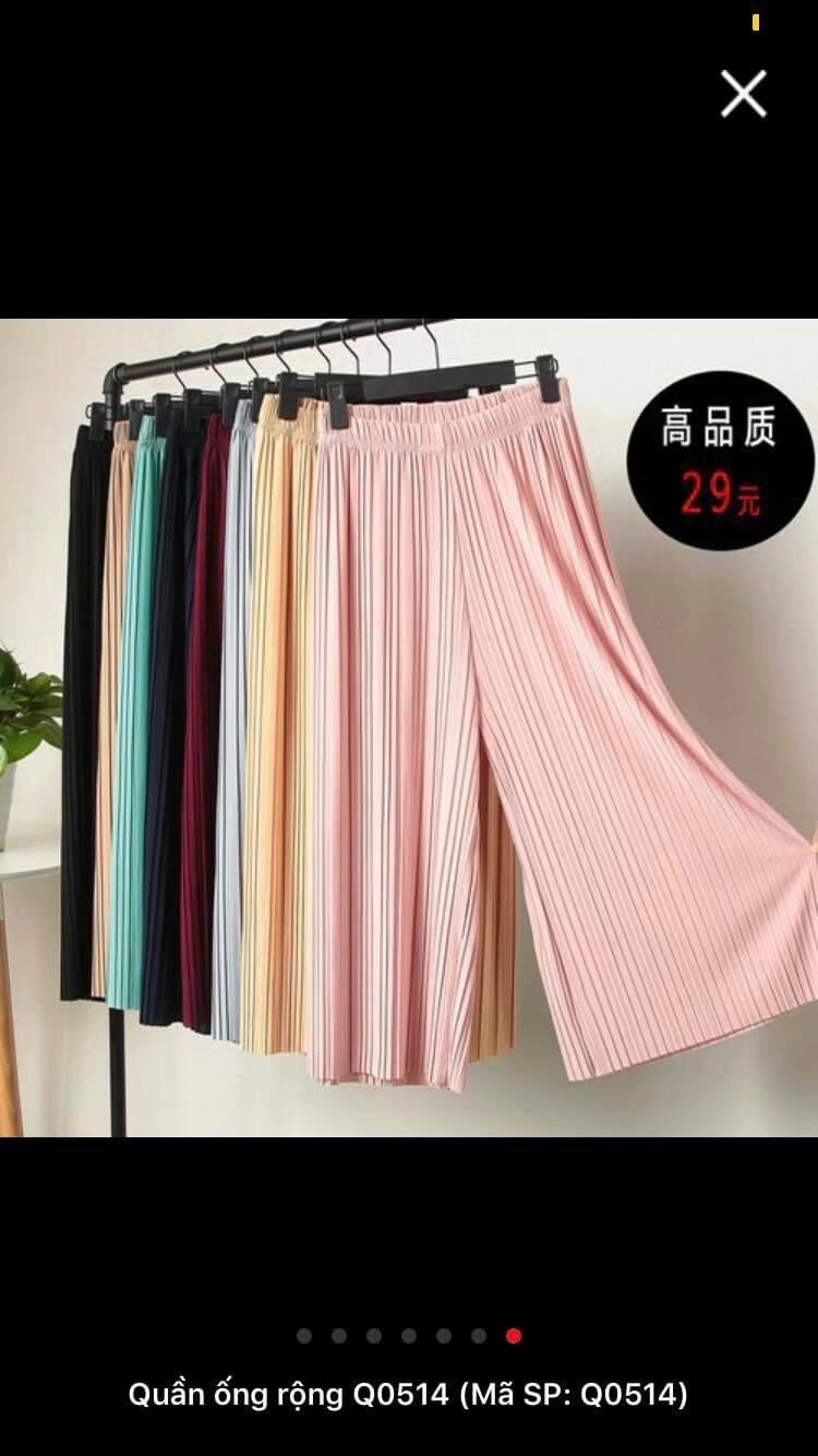 Quần dập ly ống rộng
