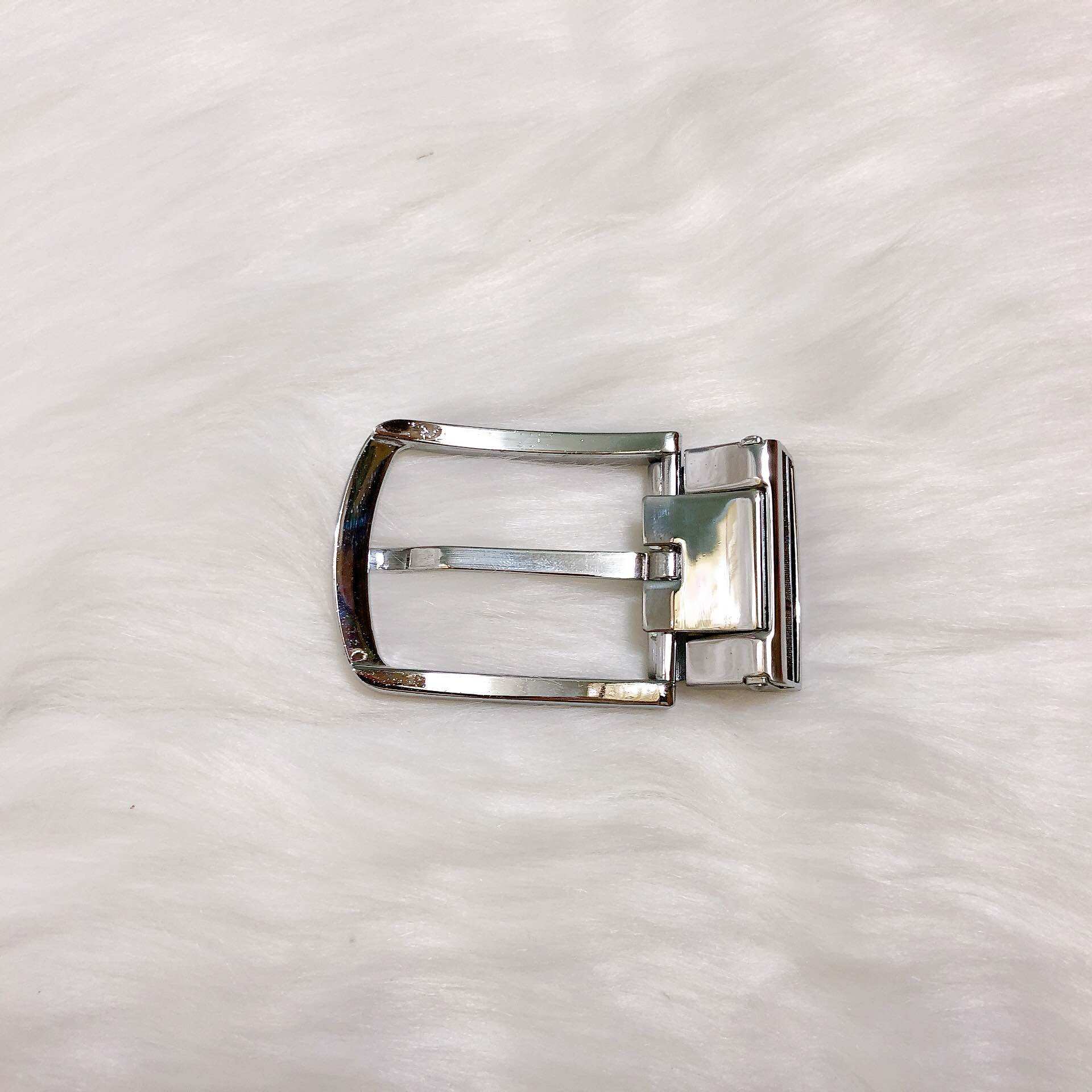 Mặt khóa thắt lưng (đầu dây nịt), mặt kim, 4cm, kiểu đầu rời 2 phần