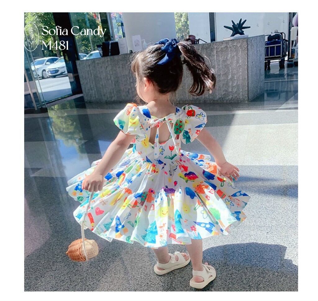 Đầm thiết kế tầng bé gái size từ 10kg-43kg