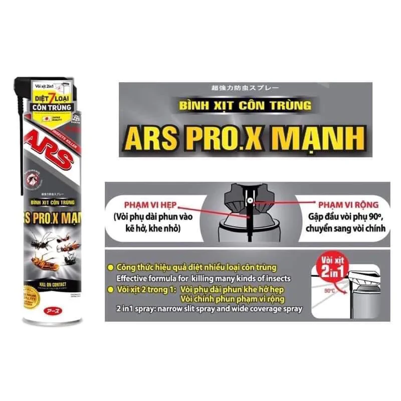 Chai xịt côn trùng ARS 500-600ml