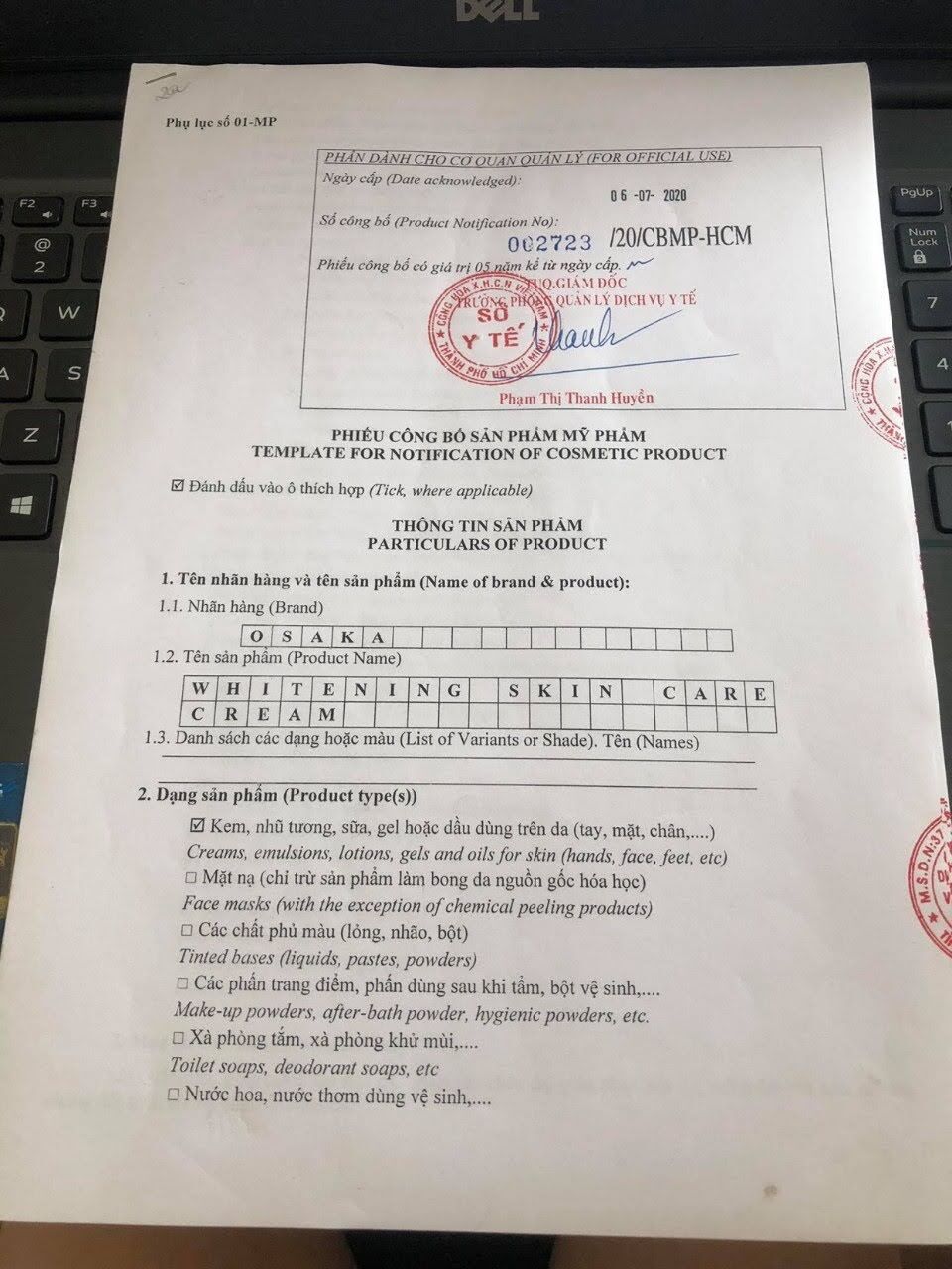 Kem Dưỡng Trắng Da Ban Ngày Osaka