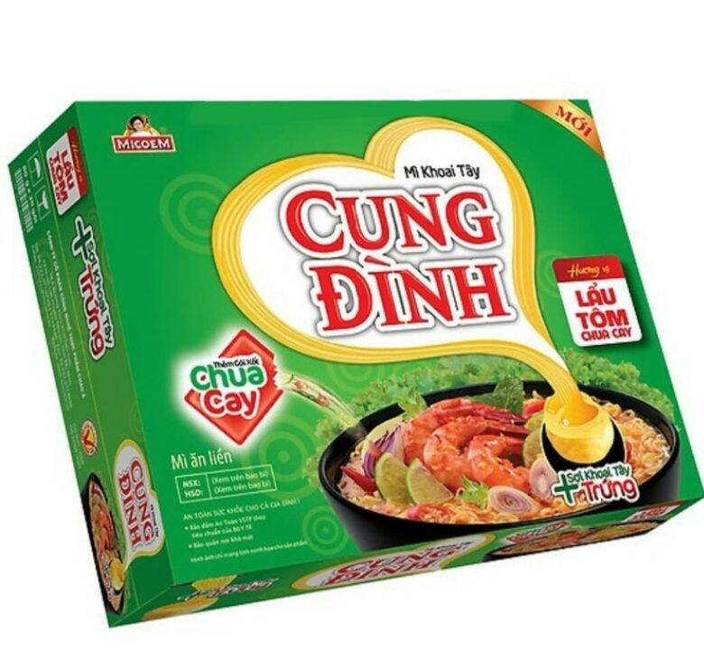Mì Cung Đình lẩu tôm chua cay thùng 30 gói