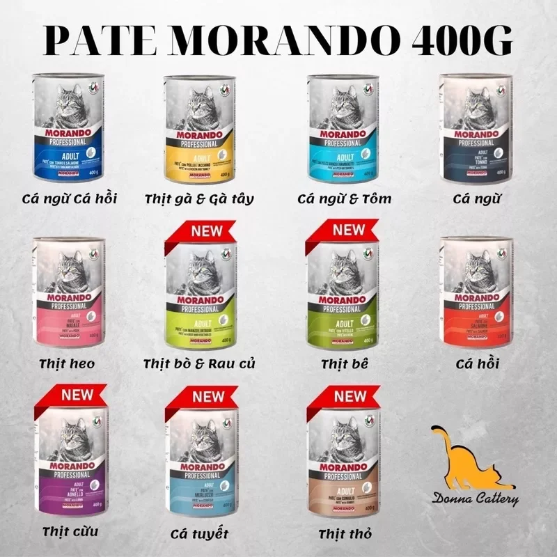 [COMBO 6-24 LON 400g] PATE LON MORANDO CHO MÈO MỌI LỨA TUỔI
