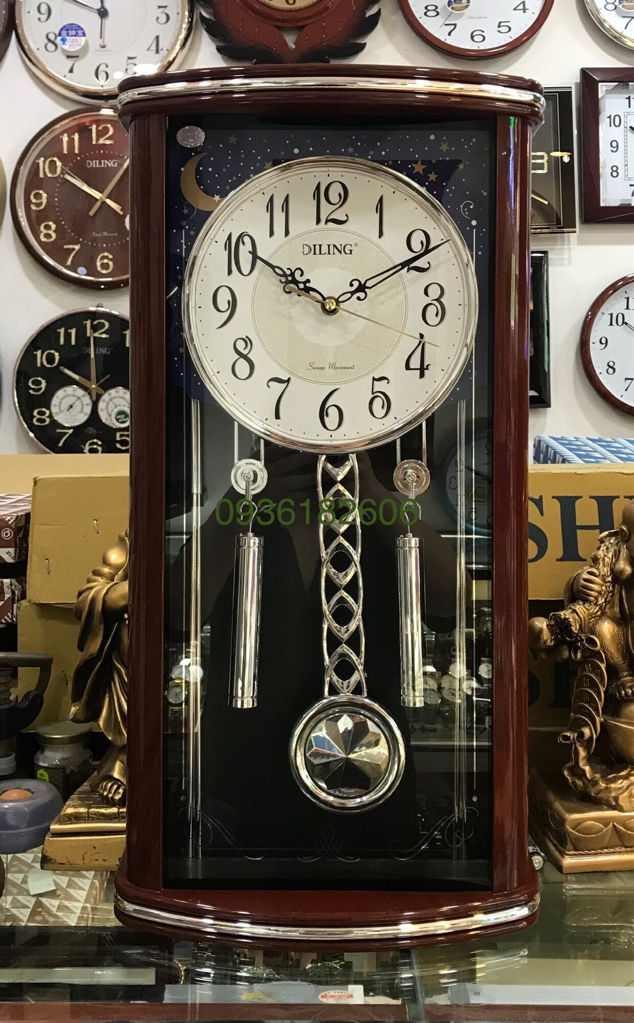 ĐỒNG HỒ QUẢ LẮC TREO TƯỜNG DILING