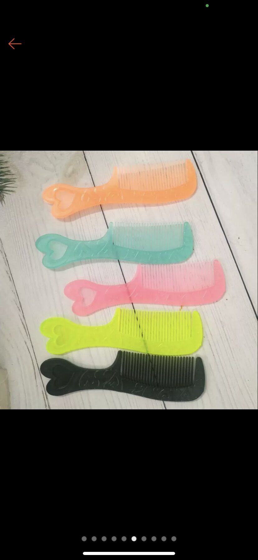 🌺Combo Sỉ_ 50 Lược Mini, Cán TIM (Dài 12cm)