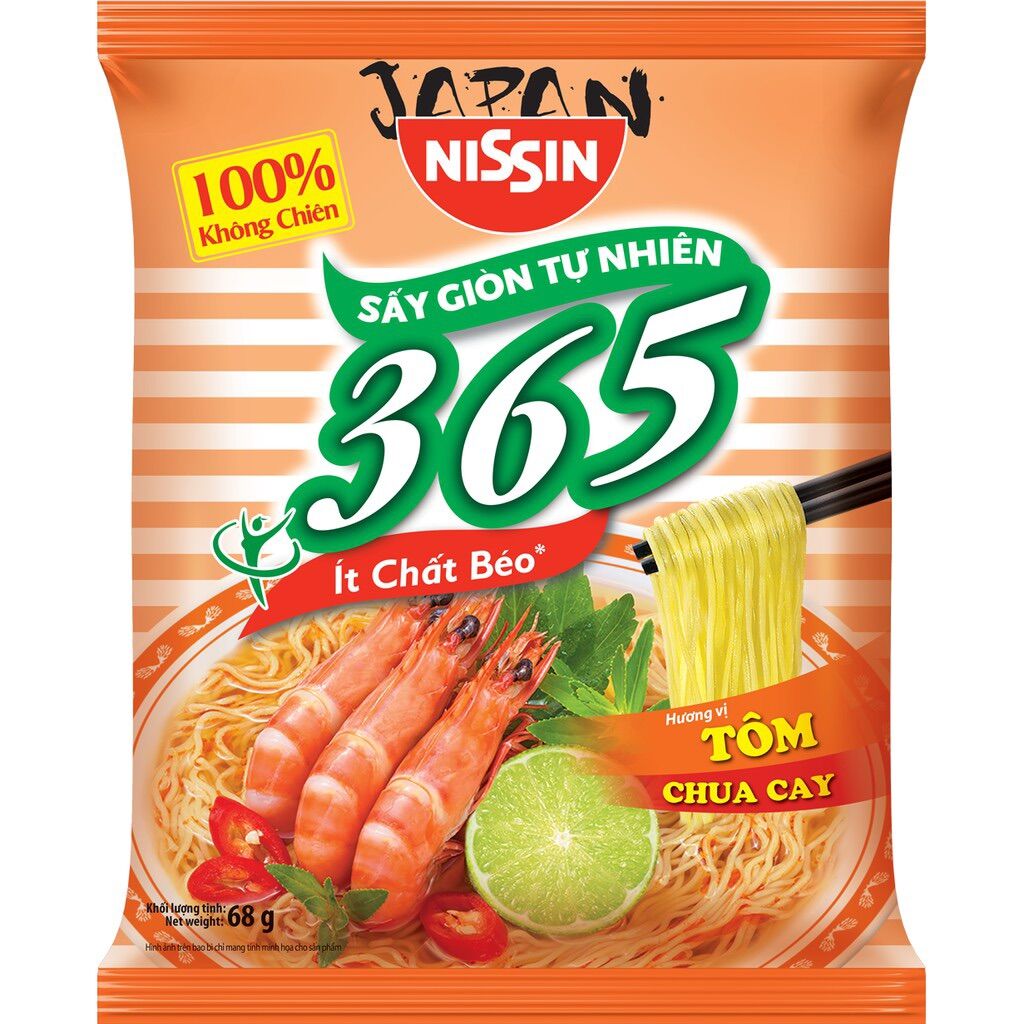 Thùng 30 gói mì 365 không chiên Mix ĐỦ VỊ .mặn