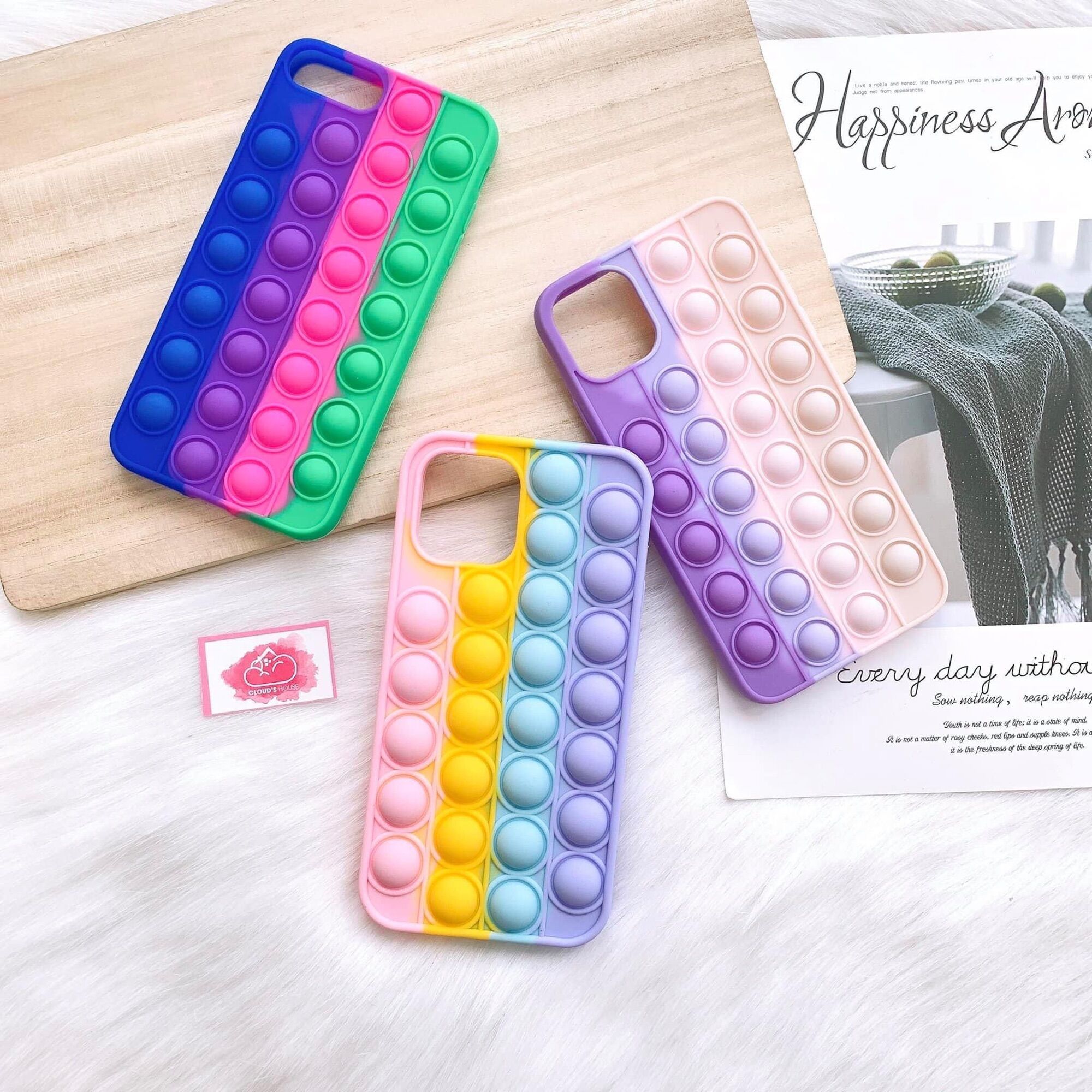 Case Ốp Điện Thoại Iphone Su Dẻo Pop It Color