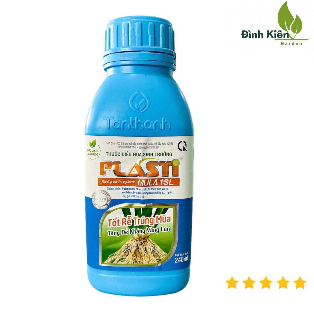  PLASTI - TÂN THÀNH. Phát triển rễ tốt rễ trúng mùa to đòng tăng đề kháng cho cây trồng  chai 240ml  