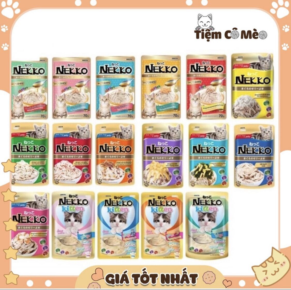 🔥 thùng 48 gói pate nekko cho mèo - - thức ăn dinh dưỡng cho mèo