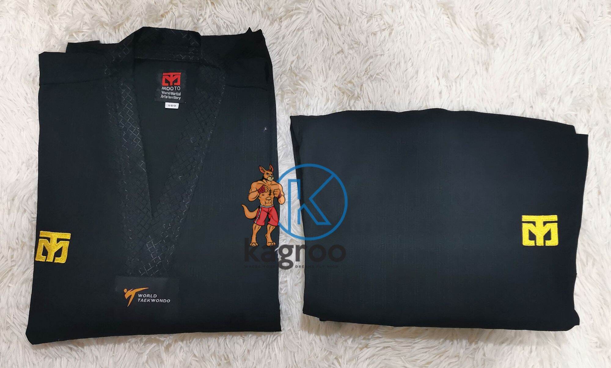 Võ phục Taekwondo Mooto full đen vải TKD