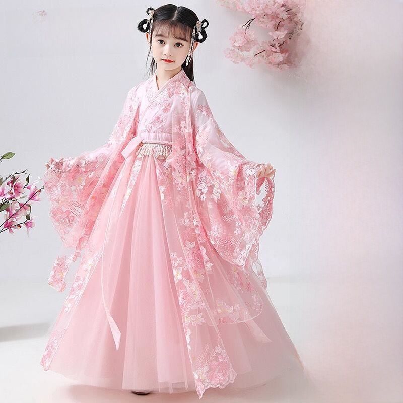 Váy Công Chúa Phong Cách Cổ Đại Hanfu Cho Bé Gái Váy Trẻ Em Thời Trang Váy Công Chúa Nhẹ Nhàng Cho Bé Gái 10 Tuổi Quần Áo Trẻ Em