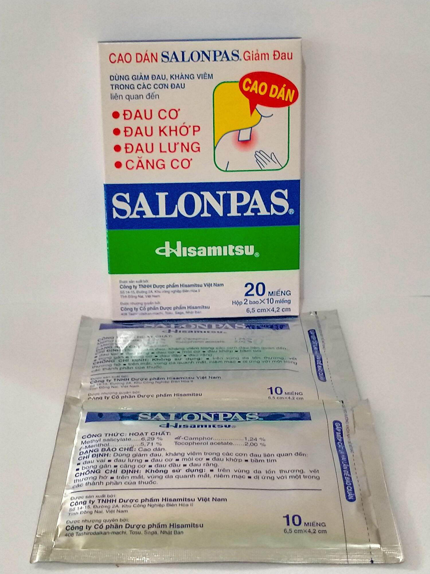 Cao Dán Salonpas Gói 20 Miếng Dán