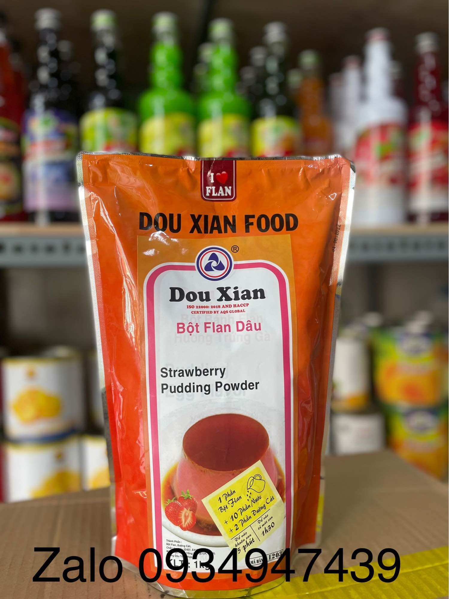 Bột Pudding Hàng Huy (mẫu mới Douxian) gói 1kg