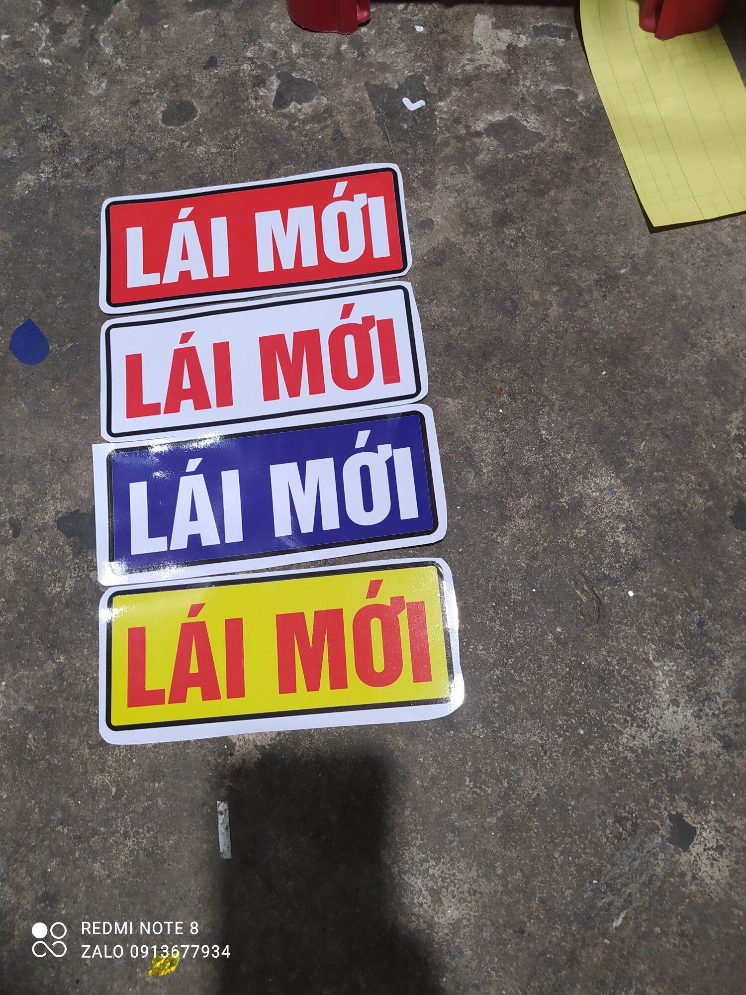 Tem chữ lái mới decal dán xe