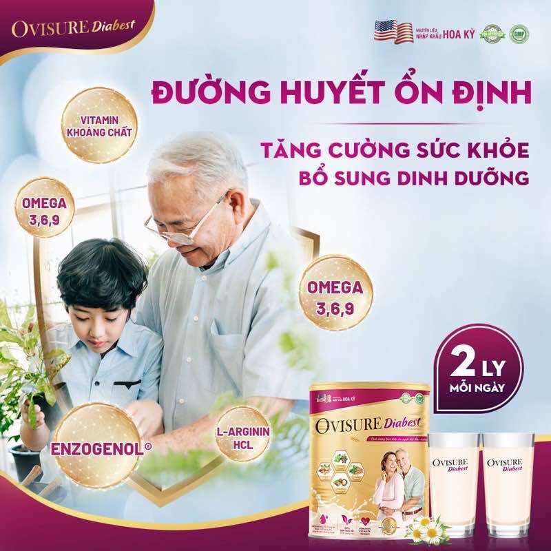 Sữa Hạt Tiểu Đường Ovisure Diabest 650g