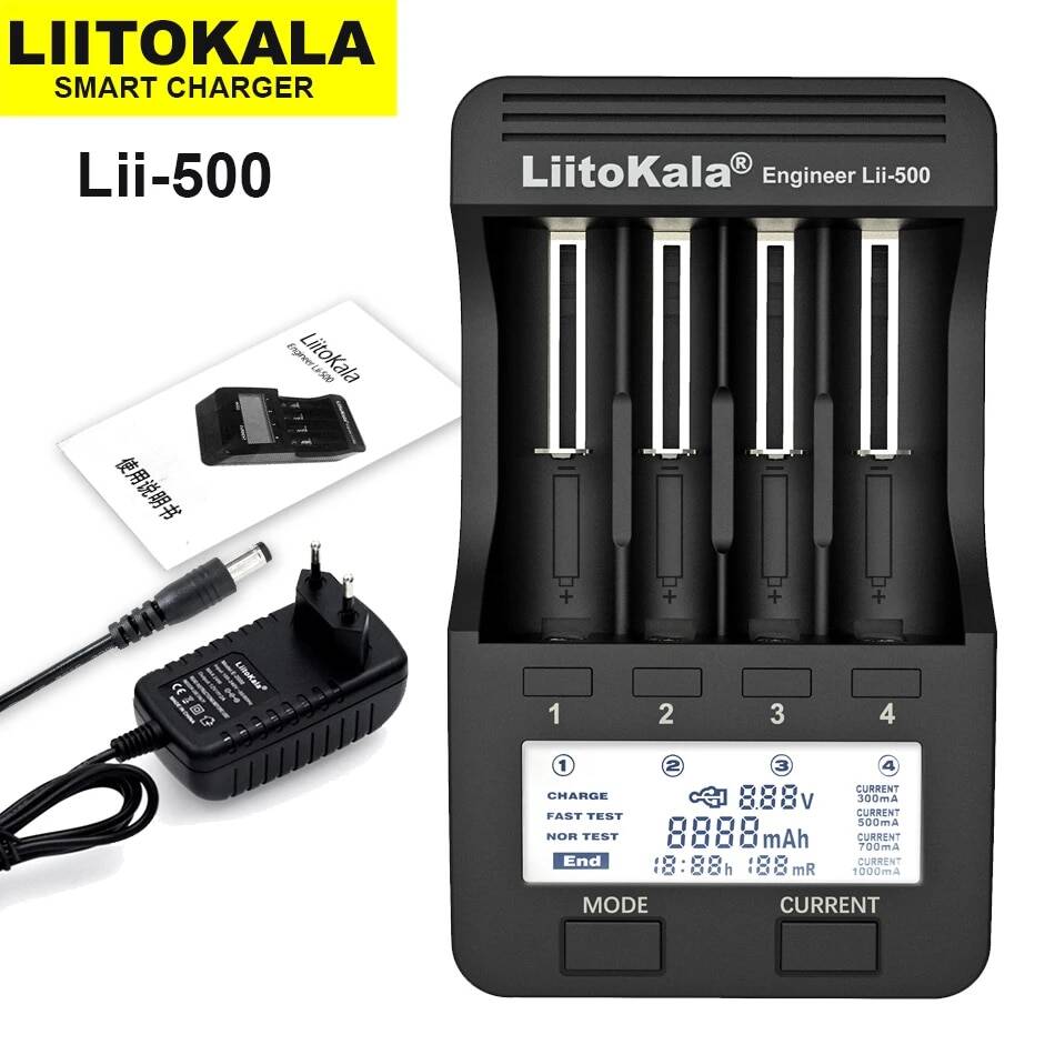 LiitoKala Lii-600 Lii-S8 Lii-500 Lii-PD4 Lii-500S 3.7V 18650 18350 18500 21700 14500 26650 1.2V AA N