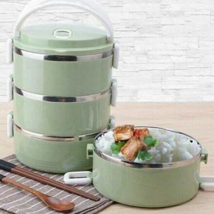 Hộp Đựng Cơm Cặp Lồng Cơm Giữ Nhiệt Lúa Mạch Ruột Inox Chất Lượng Số 1