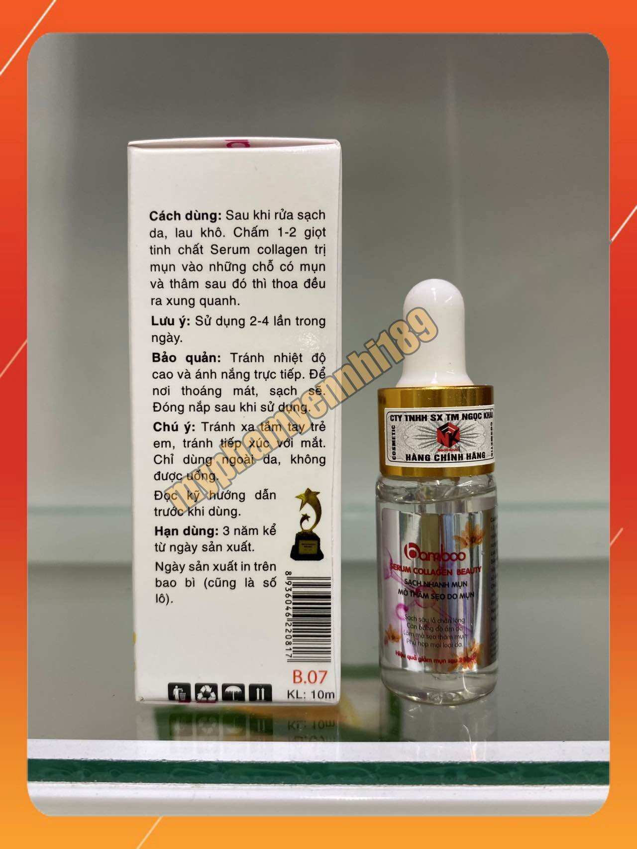 Serum mụn,thâm, mờ sẹo bamboo Collagen (chai 10ml)