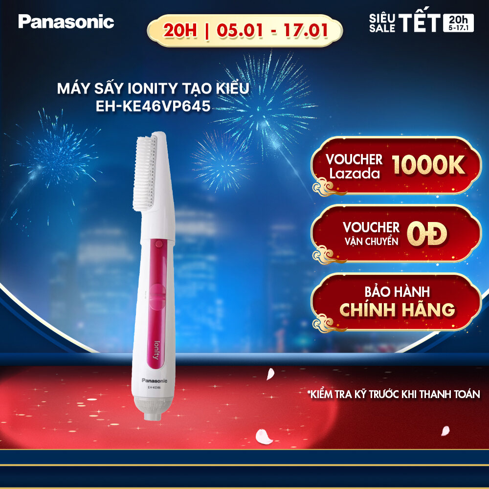 Máy Sấy Tóc Tạo Kiểu Panasonic EH-KE46VP645 - Công Nghệ ionity Dưỡng Ẩm Tóc - Bộ Phụ Kiện 4 Đầu Sấy 