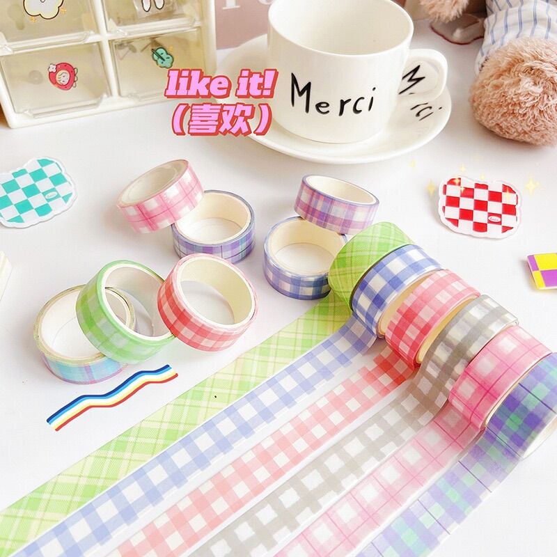[MUA 2 GIẢM 5%]Băng keo Washi Tape trang trí sổ còng bullet journal - 1 cuộn
