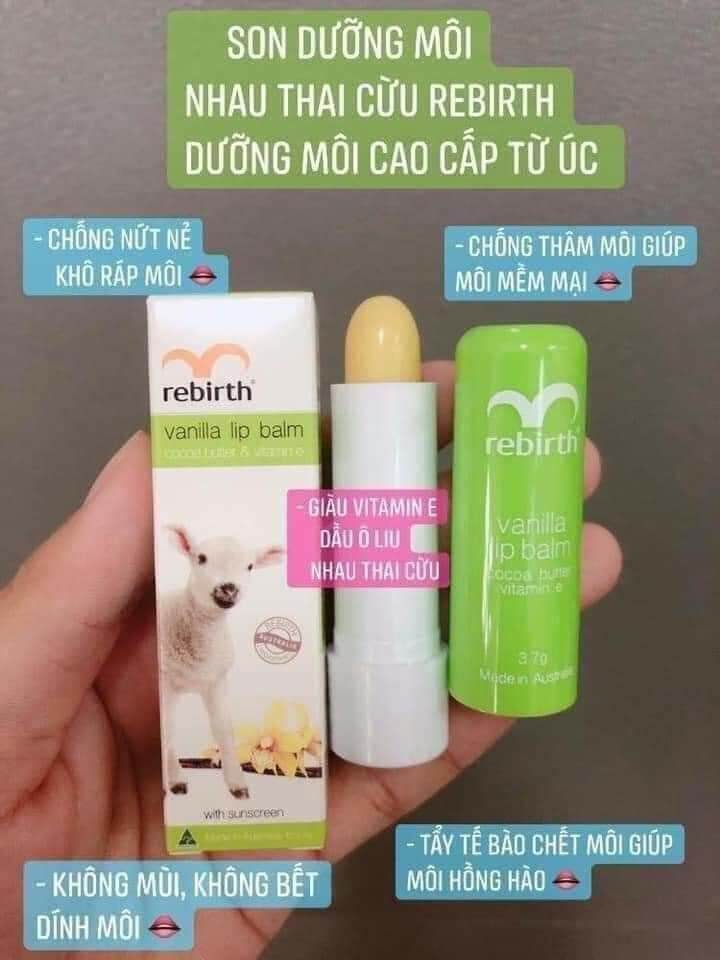 Son dưỡng môi nhau thai cừu Rebirth của Úc