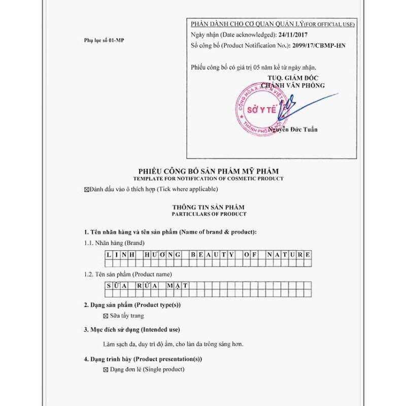 Sửa rửa mặt linh hương date mới (chính hãng)