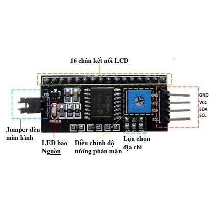 Mạch Chuyển Đổi Giao Tiếp I2C Cho LCD Module I2C
