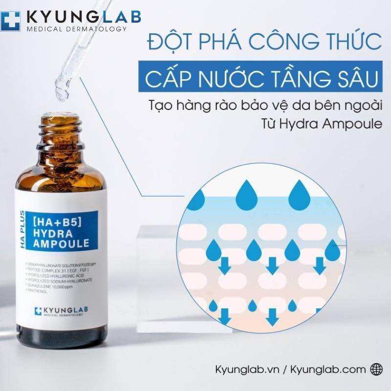 Serum HA KyungLab 50ml, tinh chất hab5, serum phục hồi da, cấp ẩm, căng bóng, trắng da, nâng tone