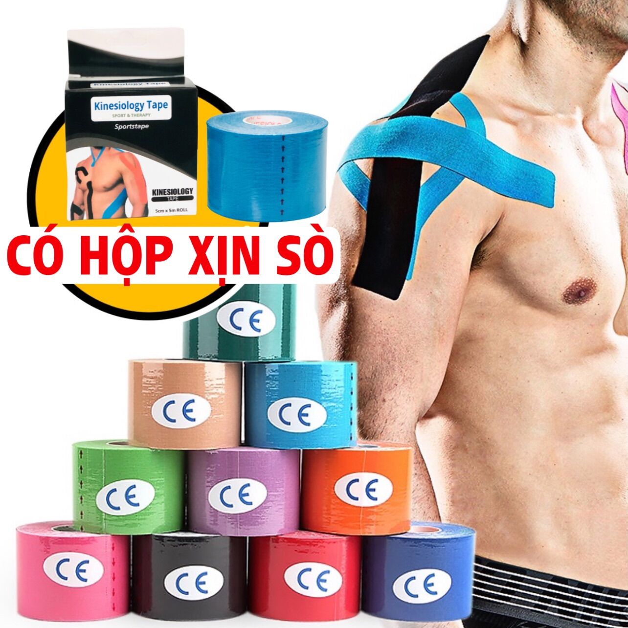 BĂNG DÁN CƠ THỂ THAO KINESIOLOGY CHẤT LƯỢNG CAO