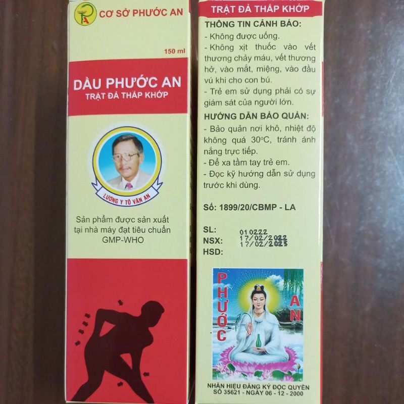 Dầu Phước An Trật Đả Thấp Khớp