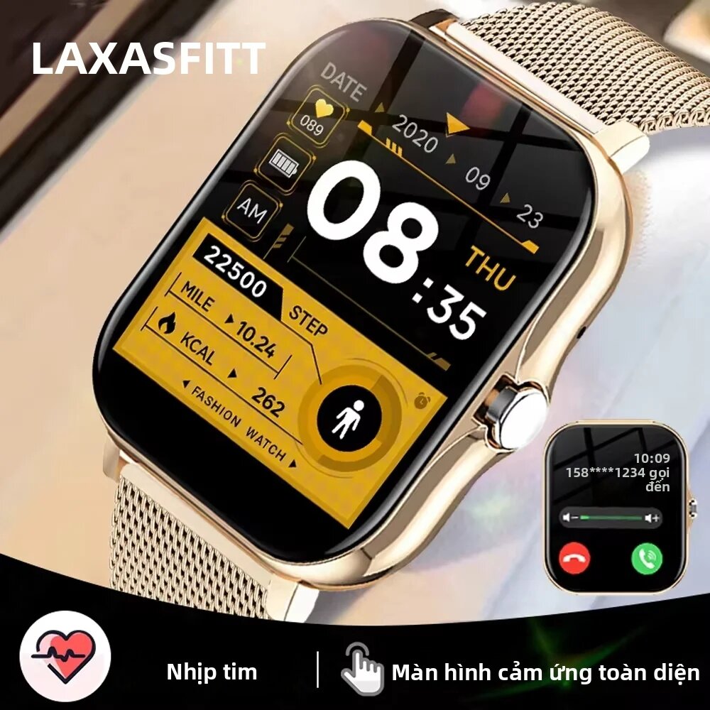 laxasfit | Đồng Hồ Thông Minh LAXASFIT Dành Cho Nam Và Nữ Với Nhiều Chế Độ Thể Thao, Chức Năng Theo Dõi Giấc Ngủ, Chức Năng Gọi Bluetooth, Chức Năng Theo Dõi Nhịp Tim Và Tính Năng Tìm Điện Thoại.