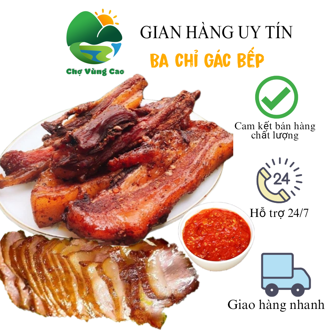 500g thịt ba chỉ gác bếp Tây Bắc