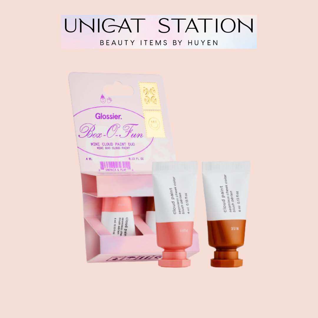 Má kem glossier mini cloud paint gel cream blush duo