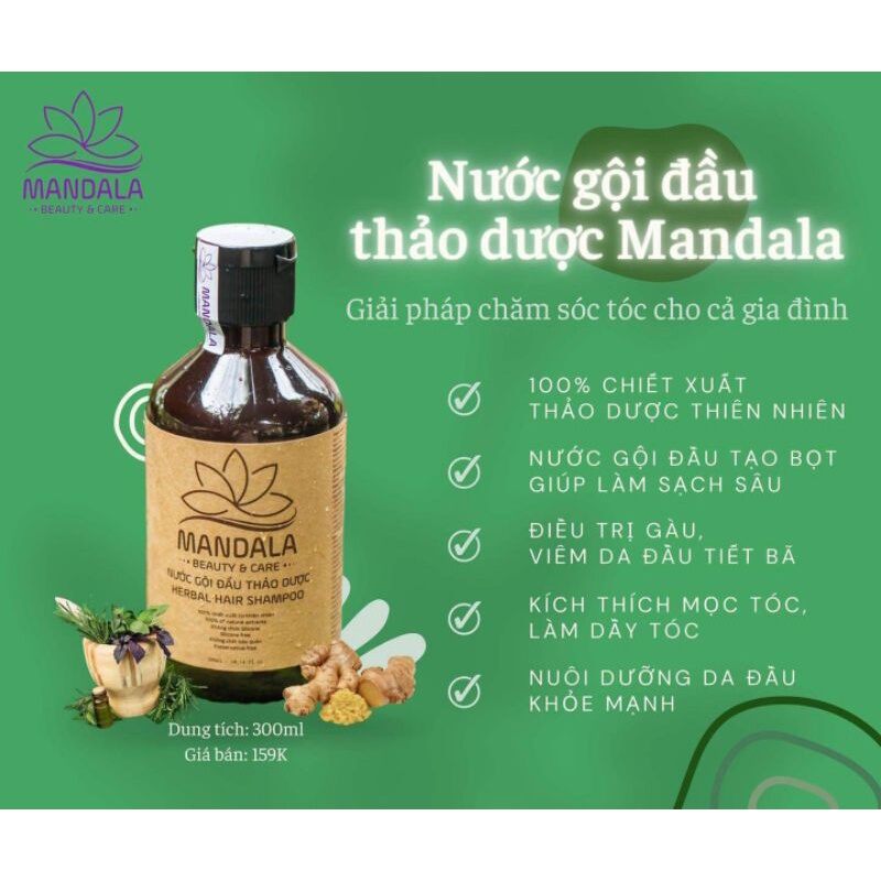 💥giao hỏa tốc💥 dầu gội đầu thảo dược mandala
