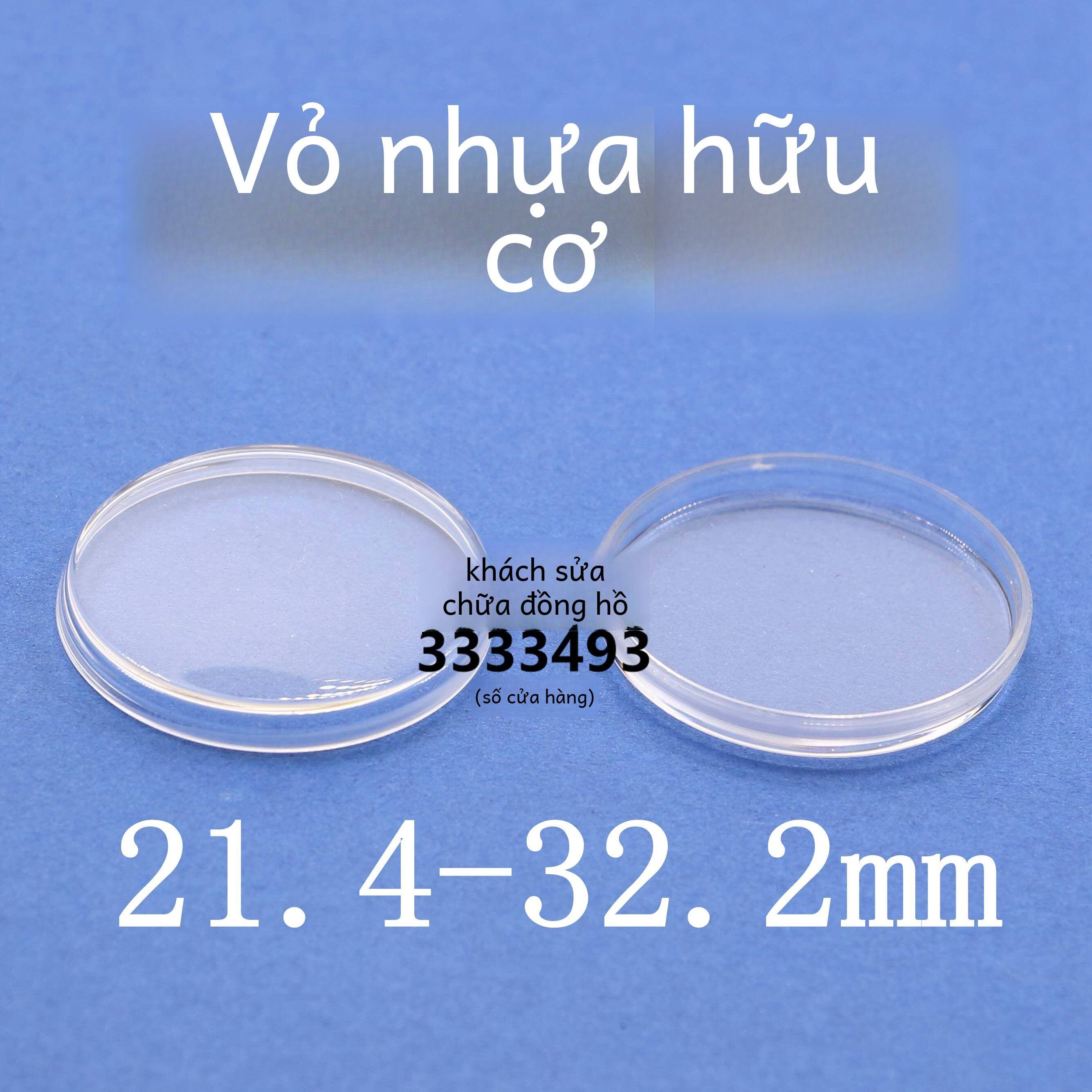 Phụ Kiện Đồng Hồ Acrylic Hữu Cơ Mặt Số Phẳng Ống Kính Bezel Gương Bàn Nhựa Để Sửa Chữa Đồng Hồ 21,4-32,2mm