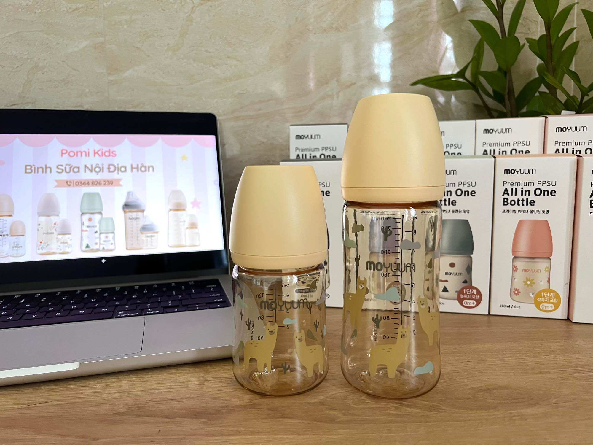 Bình sữa Moyuum 170ml/270ml chính hãng Hàn Quốc ( được chọn núm)