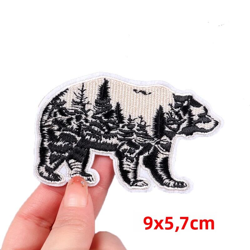 Miếng Vá Thêu Hình Người Đi Phượt Cắm Trại Ngoài Trời Chất Liệu Polyester Có Keo Nhiệt Dán Dùng Để Là Ủi Lên Ba Lô