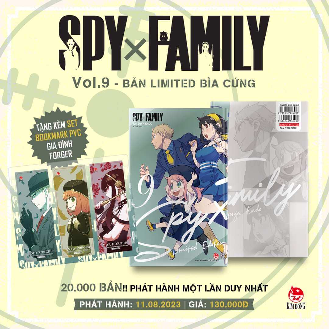 spy x family tập 9 limited seal+poster