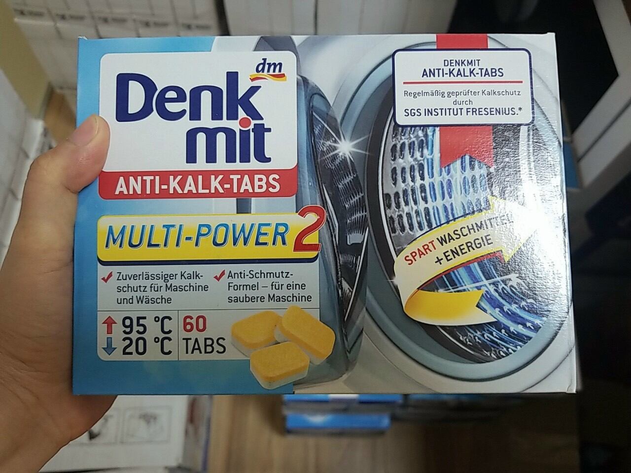VIÊN TẨY LỒNG MÁY GIẶT DENKMIT ĐỨC (hộp 60 viên)