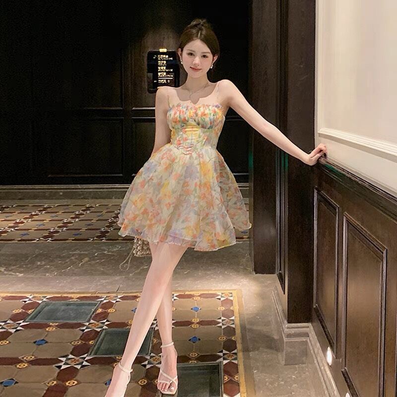 ĐẦM 2S HOA NGŨ SẮC 3 SIZE S-M-L(CÓ MÚT NGỰC)