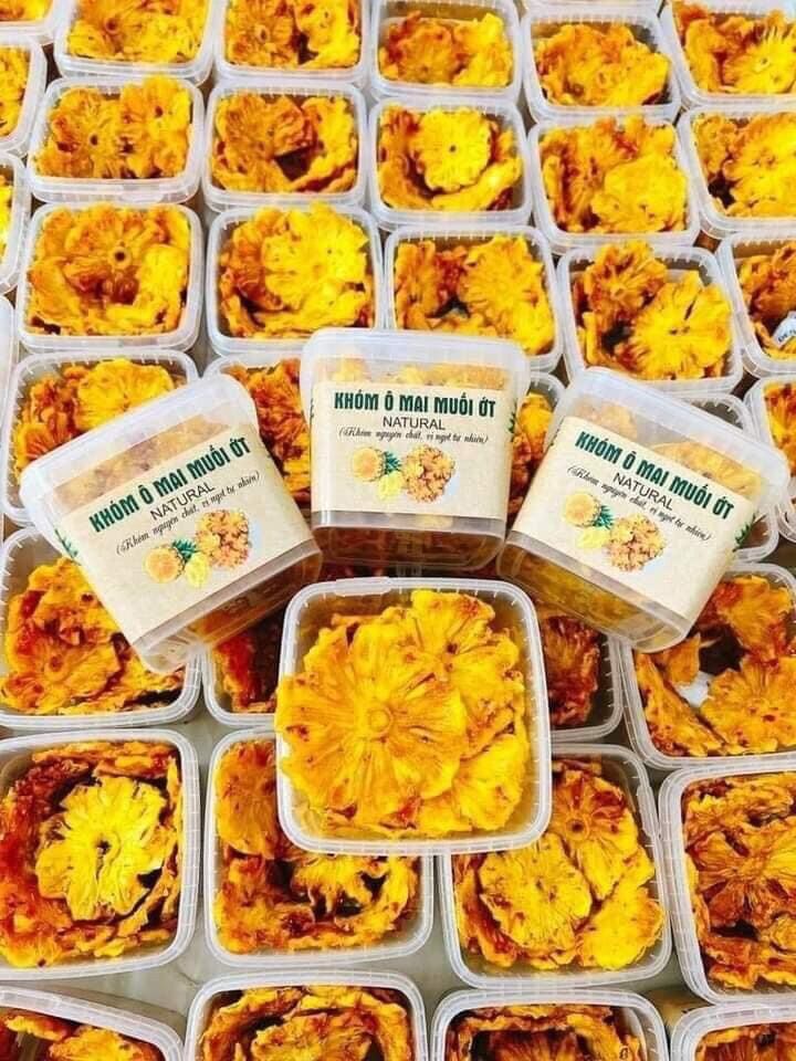 Khóm sấy muối ớt hộp 300gr